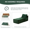 thumbnail image 5 of BYBYME Cloud Sectional Couch Versatile Sofa Chair with Ottoman Modern Comfy Modular Corduroy Sofa for Living Room,Tufted 2-Seat Sleeper Chair,Sofa in A Box,No Assembly Required,Green, 5 of 10