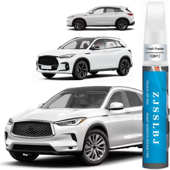 Cloud White/Fresh Powder(QM1) Touch up Paint Compatible with Nissan, Premium Car Scratch Remover for Deep Scratches, Car Paint Pen Scratch Repair Two-In-One Touch Up Paint