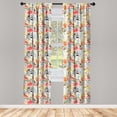 thumbnail image 3 of Ambesonne Funky Curtains, Abstract Colorful Image, Pair of 28"x95", Multicolor, 3 of 5