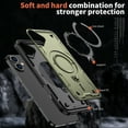thumbnail image 2 of Dteck for iPhone 16 Case, Magnetic for Car Holder Mount Holder 360 Degree Rotated Kickstand Ring Heavy Duty Protection Hard Rugged Protective Phone Cover, Olivegreen, 2 of 6