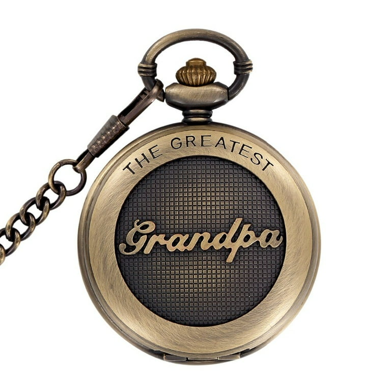 The Greatest Grandpa Pocket Watch Tarnish Resistant Copper Color Men Grandfather Watch WP DAD G2
