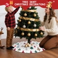 thumbnail image 5 of Christmas Tree Skirt,Multicolor Christmas Tree Pattern Christmas Tree Decor with Red Ribbon Ties,Round Shape,Christmas Decorations for Home 30"x30", 5 of 7