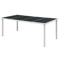 thumbnail image 1 of vidaXL Garden Table 190x90x74 cm Black Steel, 1 of 2