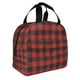 thumbnail image 2 of Easygdp Red Black Plaid Bolsa Térmica Premium - Tela Oxford Impermeable, Gran Capacidad, Bolsillo Frontal, Unisex para Trabajo, Escuela, Actividades al Aire Libre y Picnics, 2 of 8