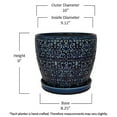 thumbnail image 4 of Trendspot Mediterranean 10" Round Blue Ceramic Planter, 4 of 7