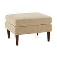 thumbnail image 2 of Designs4Comfort Marlow Mid Century Ottoman in Beige Fabric with Wood Frame, 2 of 5
