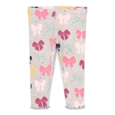 Garanimals Baby Girls Print Jersey Leggings with Lettuce-Edge Hem, Sizes 0M-24M