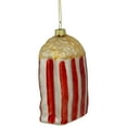 thumbnail image 4 of 4.5" Red and White Popcorn Glass Christmas Ornament, 4 of 6
