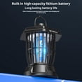 thumbnail image 5 of 2-in-1 Camping Lantern & Bug Zapper, Solar Powered Electric Mosquito Killer with 1200mAh Battery, Portable UV Insect Trap & LED Light for Tent, Patio & Outdoor, 5 of 8