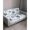 thumbnail image 3 of Blue Starfish Coastal Couch Cushion Covers Stretch, Washable Sofa Seat Covers Individual Seat Cushion Sofa Slipcovers Summer Beach Nautical Coral Sea Couch Cover Furniture Protector S-2PCS, 3 of 7