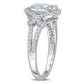 thumbnail image 3 of Everly Women's Aquamarine 10K White Gold Engagement Ring, 3 of 8