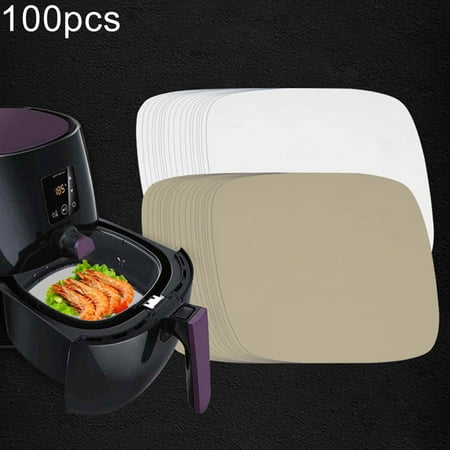 huanledash 100Pcs Non-Stick Oilproof Barbecue Kitchen Oven Baking Pan BBQ Liner Papers Mats