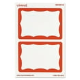 thumbnail image 3 of (2 pack) Universal UNV39115 Border-Style 3-1/2 in. x 2-1/4 in. Self-Adhesive Name Badges - White/Red (100/Pack), 3 of 3