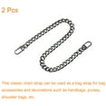 thumbnail image 3 of Uxcell Iron Flat Chain Strap, 16" 2Pack Handbag Chains Purse Straps DIY Replacement, Black, 3 of 6