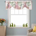 thumbnail image 2 of Happy Easter Tie Up Valances Curtain, Cute Pink Rabbit Butterfly Flower Floral Pink Border Adjustable Rod Pocket Short Window Treatment Tie Up Curtains Valances for Kitchen Bathroom 42x18 Inches, 2 of 9