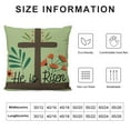 thumbnail image 6 of COMIO He is Risen Easter Throw Pillow Cover, Decorative Holiday Cushion Case Olive Branch Cross Sign, Farmhouse Spring Home Decorations Square Pillowcase Decor for Sofa Couch  2pc, 6 of 6