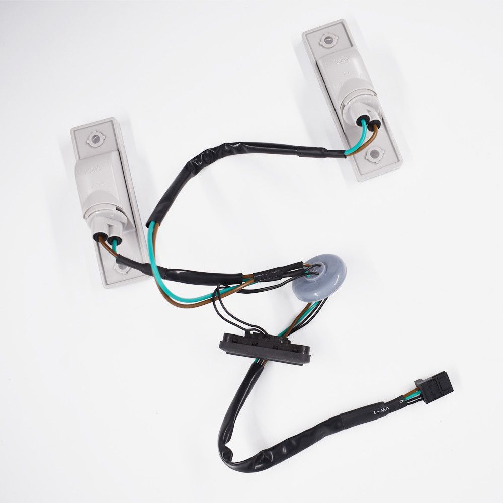 Trunk Release Switch Button Assembly with License Plate Lamp for