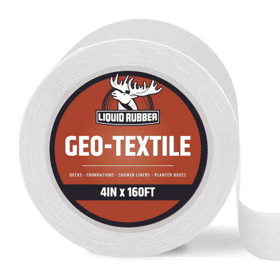 Liquid Rubber Geo Textile Fabric, 4-in x 160-ft, Reinforces Roofs, Ponds, Foundations, and Decks