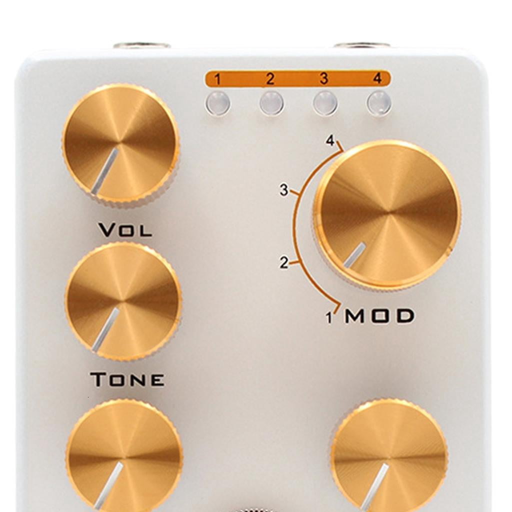 Osdhezcn Guitar Overdrive Effects Pedal Volumes/Tone/Gains/Voice/4 Mode Knob Overdrive Effector Electric Guitar Accessories