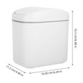 thumbnail image 2 of unbranded White Mini Trash Bin With Lid Small HIPS Minimalist Design 1Pcs, 2 of 8