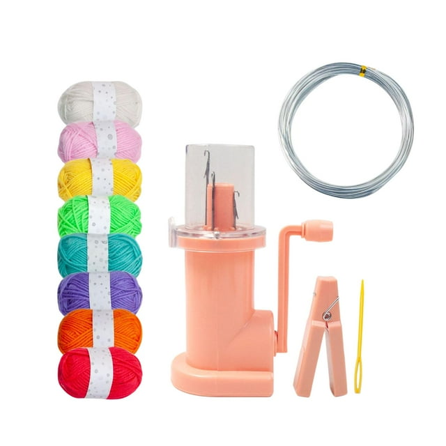simhoa Machine à Tricoter à la Main Outils de Bricolage Tressage Portable Fil Coloré Rose