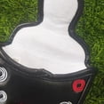 thumbnail image 4 of Mallet Putter Cover Magnetic Closure spider putter cover Protector Half Round Golf Headcover PU White, 4 of 9