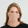thumbnail image 2 of Bufanda de anillo cálida y gruesa sólida 2024, bufanda de moda de invierno a rayas cálida para mujeres y hombres, bufandas de máscara completa para exteriores con silenciador de felpa unisex, 2 of 5