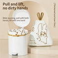 thumbnail image 4 of Cute Rabbit Print Hand Tear Garbage Bag Thick Drawstring Kitchen Trash Bags Leak Proof 60 Count, 4 of 7