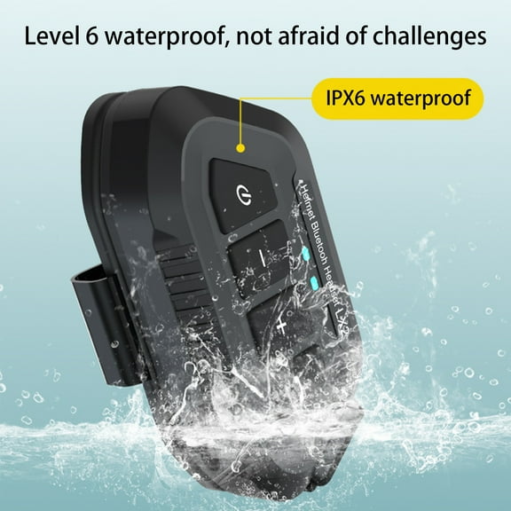 Bluetooth 5.0 Motorcycle Helmet Headset with Noise Cancellation, Long Battery Life, IPX6 Waterproof, and Auto Call Answer for Full and Half Helmets