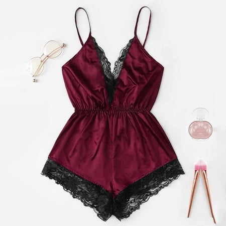 

Simplmasygenix Women s Lingerie Lace Sexy Clearance Ladies Cool Girl Lingerie Lace Solid Sedin Seductive Sexy Sling Jumpsuit Suit