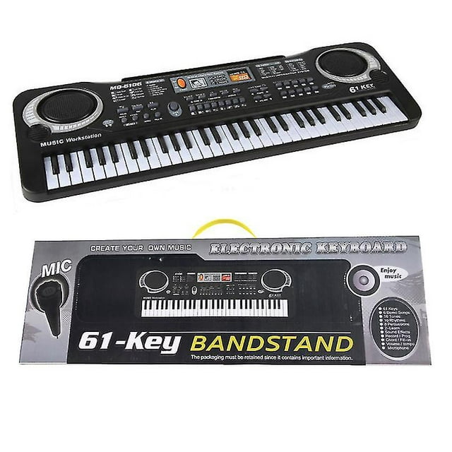 Teclado electrónico infantil de 61 teclas con micrófono