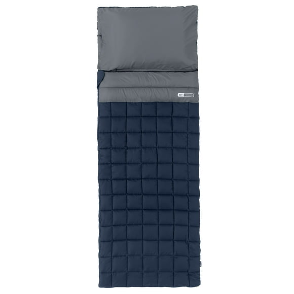 Ozark Trail 40F Weighted Adult Sleeping Bag  Navy & Gray (Size 95 in. x 34 in.)