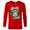 New Red, variant on Star Wars Mandalorian Grogu Lucky I’m This Cute Green - Long Sleeve T-Shirt for Men - Customized-Athletic Heather