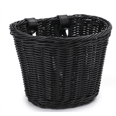 MISSMILE Bike Basket Front,Pure Handmade Weaving Bike Basket Kids,Aseptic And Mildew Proof Bike Basket black
