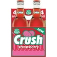 thumbnail image 2 of Crush Strawberry Soda Made with Sugar, 12 fl oz glass bottles, 4 pack, 2 of 7