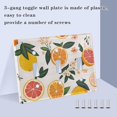 thumbnail image 3 of Yayeee Toggle Light Switch Wall Plate 2-Gang 4.56"x4.48" Decorative Outlet Cover, Orange Slices, 3 of 7