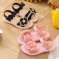 thumbnail image 6 of Siilsaa Summer Shoes for Girls Toddler Girls Sandals Soft Flats Summer Baby Flower Girl Shoes Pink,11.5, 6 of 6