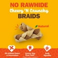 thumbnail image 4 of Cadet Chewalicious Dog Treats Chewy 'N Crunchy Braids, Rawhide Free Dog Chews, Chicken Flavor, 3 Count, 4 of 12