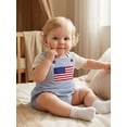 thumbnail image 6 of Lairauiy Infant Baby Toddler 4th of July Overall Romper 3 6 12 18 Months Flag Embroidery Sleeveless Patriotic Jumpsuits, 6 of 9