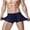 Dark Blue, variant on Mens Underwear Fashion Ice Silk Panties Briefs Fashion Breathable Nylon Mesh Boxers
