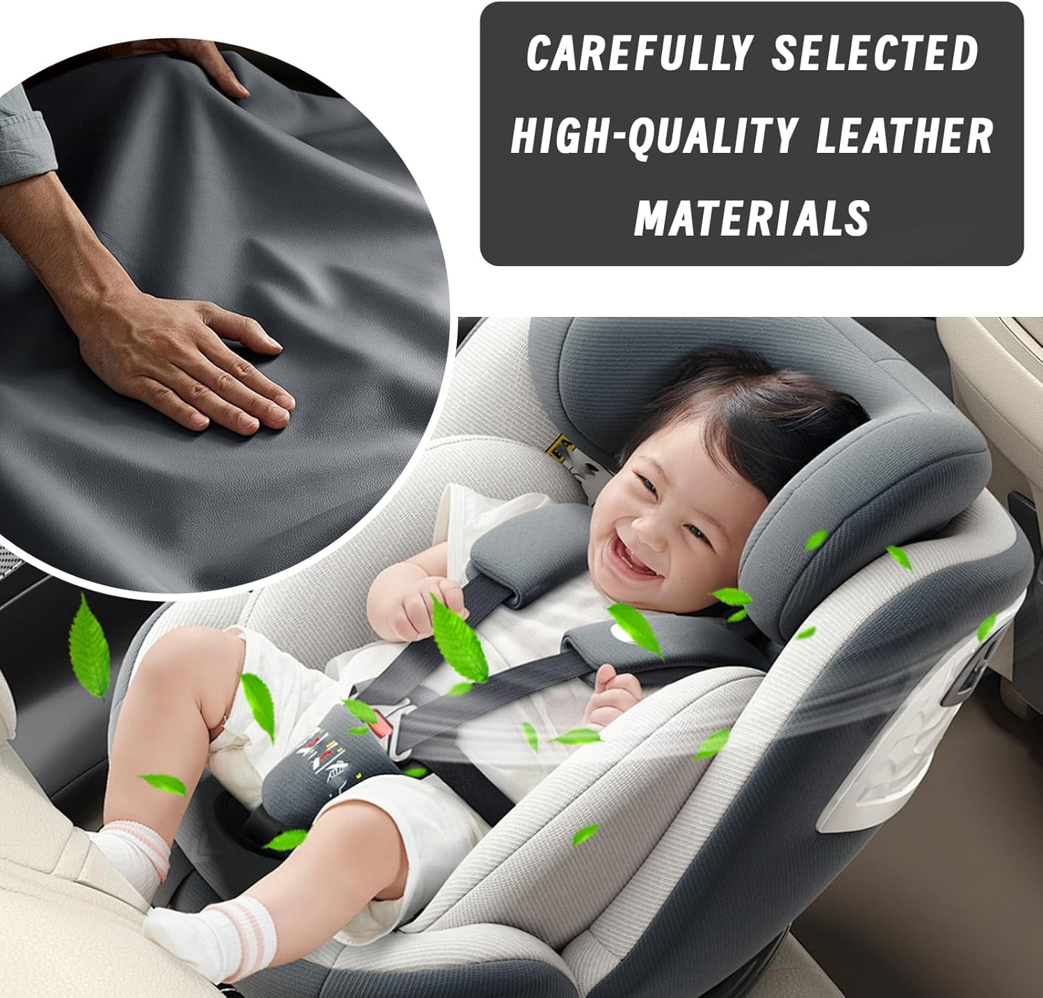 Car interior accessories armrest box with 2 Side Pockets, Cup Holder, Phone Holder, and Tissue Box, Memory Foam Center Console Organizer for Most Sedans and SUVs