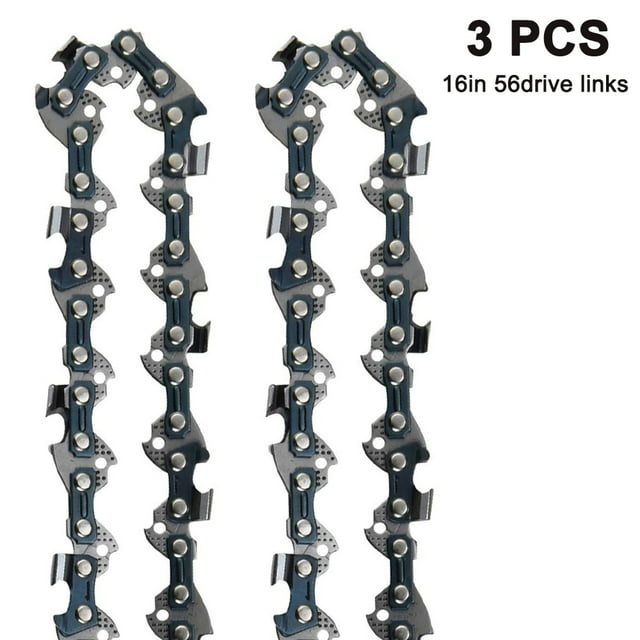 3 Pcs Chain Saw Chains, 3/8 LP Pitch Semi-Chisel Gas Powered Chainsaw Chain Fits, Easy Storage C