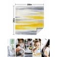 thumbnail image 4 of Yellow Grey Cloth Napkins Set of 6 Reusable Dinner Napkins, Vintage Farmhouse Abstract Oil Painting Cocktail Napkin Washable Table Napkins for Wedding/Holiday Party/Baby Shower 20"x20", 4 of 7
