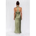 thumbnail image 2 of Women's Satin Halter Maxi Dress, Backless Lace-Up Evening Gown for Weddings and Formal Events, 2 of 2