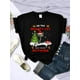 thumbnail image 2 of Camiseta con dibujos animados de gatitos navideños para mujer, Tops con gato en la lista traviesa y no me arrepiento de nada, ropa informal de Hip Hop a la moda, 2 of 3