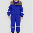 thumbnail image 2 of Kogui Snow Suits Boys Kids One Piece Snowsuits Girls Boys Coveralls Ski Suits Waterproof Windproof Snowboard Jumpsuits Winter Warm Jackets Size 12-13 (Blue,12-13 Years), 2 of 6