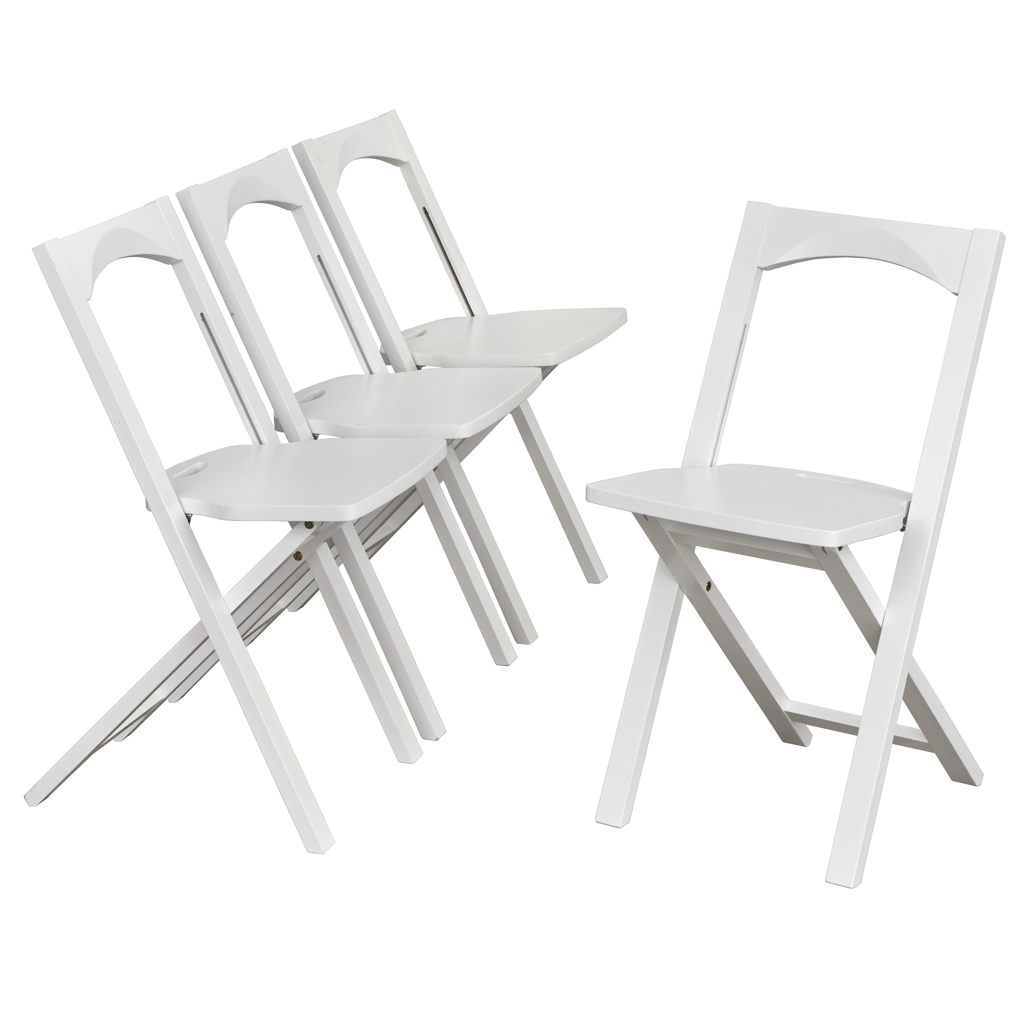 TMS Bonus Folding Chairs- Set of 4, White - image 5 of 5
