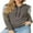 Brown, variant on ppyoung Women's Casual Drawstring Pullover Long Sleeve Workout Sweatshirts Color Block Hoodie Sweatshirt With Pockets