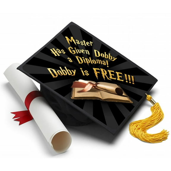 Dobby is Free - Harry Potter Grad Cap Tassel Topper