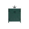 thumbnail image 3 of Elegant Decor Grant 30" Aluminum MDF Single Bathroom Vanity in Green, 3 of 8